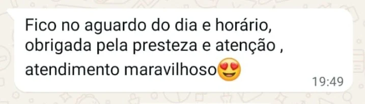Depoimento real 2, recebido pelo WhatsApp com dados pessoais ocultos